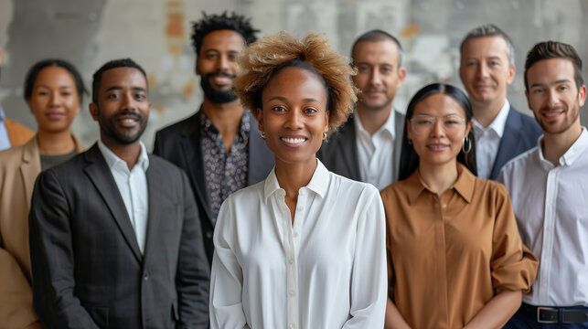 diverse group of professionals from various ethnicities, genders, and ages collaborate in an office setting, embodying diversity and inclusivity in the workplace.