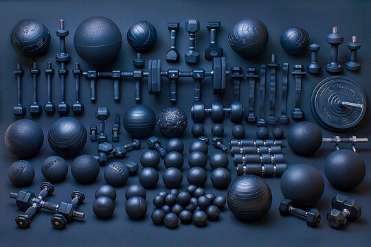 Metallic background with various industrial tools, closeup of screws and bolts