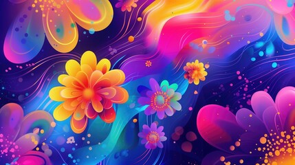illustration of abstract colorful Happy Holi background card design