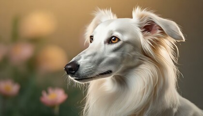 portrait of a white dog