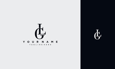 initial letter lg or gl  joined,logo Typography Vector design Template
