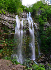 Fototapeta na wymiar Saklikent Waterfall in Yigilca, Duzce, Turkey.