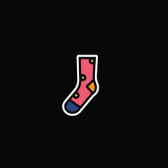 Original vector illustration. The icon of warm winter socks.