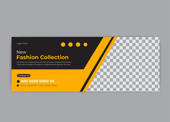 modern and corporate facebook cover design template for fashion collection and business marketing.