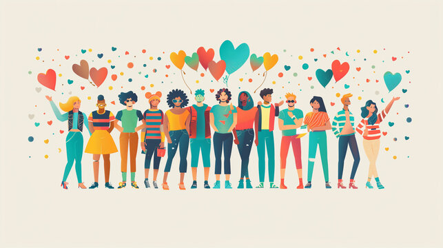 Celebrate LGBTQ+ representation with an image featuring a diverse group of people from the LGBTQ+ community expressing themselves authentically and celebrating love and identity in various settings.