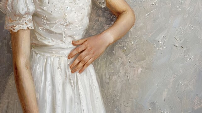 Women bride dress painting