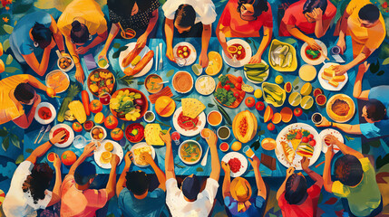 festival where people from different cultural backgrounds come together to share food, music, and traditions, fostering cultural inclusivity and understanding.