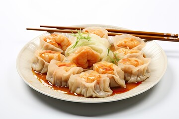 rice with shrimps and dim sums 
