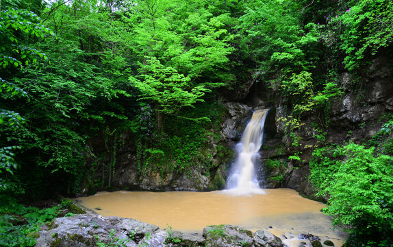 A view from Sarıyayla Waterfall in Akcakoca, Duzce, Turkey