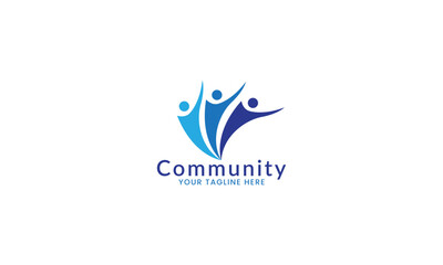 Abstract People symbol, togetherness and community concept design,