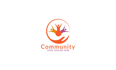 Fototapeta na wymiar This vibrant and dynamic logo embodies the spirit of community and unity