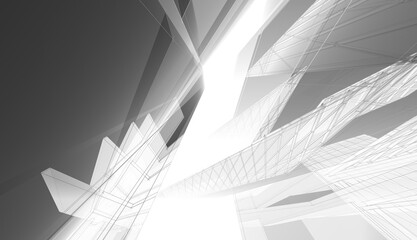 abstract architectural background 3d rendering 