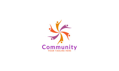 Community logo design inspiration vector template, Social relationship logo and icon, Adoption care logo concept