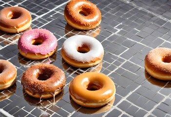 Donuts with sugar typical in Spain