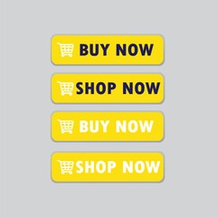 Buy and shop now button vector design
