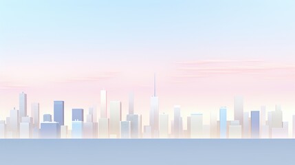 Computers interpret dreams in boundless scifi city, skyline a tapestry of digital wonders, dusk , 3d realistic, pastel, minimal, cute