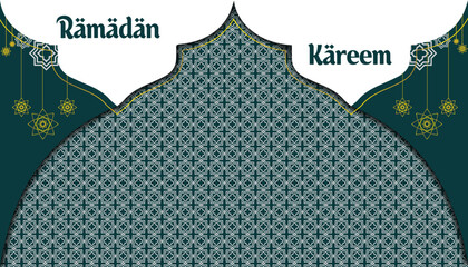 Muslim Ramadan Kareem festival greeting background design