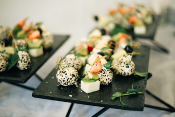 round sushi sprinkled with sesame seeds