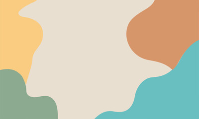 Abstract background vector organic shapes and pastel colorful