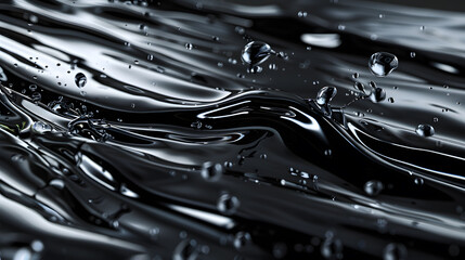 An illustration of flowing liquid metal streams, with a dark vacuum as the background, in a dimension of fluid dynamics