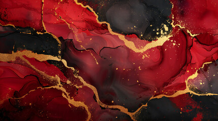 Resin art, dark red marsala abstract background