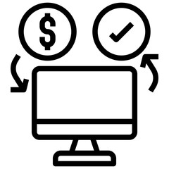 money,buy,dollar,commerce and shopping,computer,sale.svg