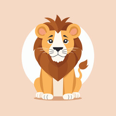 Cartoon lion illustration vector art