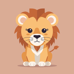 Cartoon lion illustration vector art