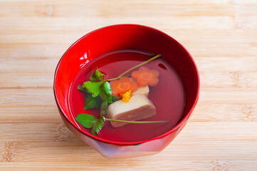 生麩の入ったお吸い物