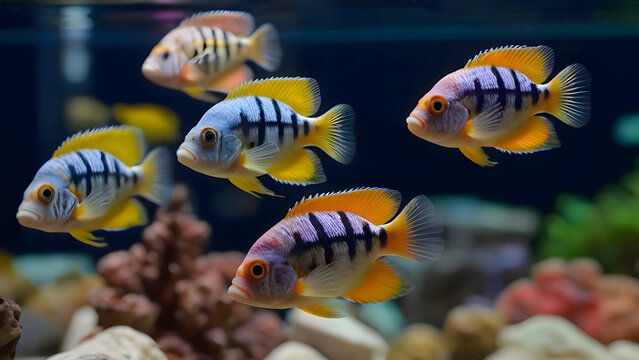 Stunning Colourful African Lake Malawi Cichlids