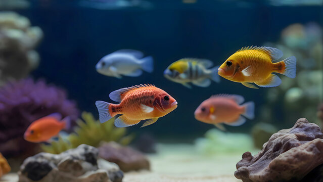 Stunning Colourful African Lake Malawi Cichlids