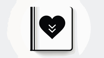 Note book outline favorite icon vector  sillouette