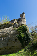 Old castle ruin called Lichtenstein near the german village Pfarrweisach