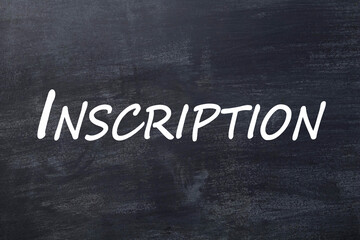 Obraz premium Inscription tableau
