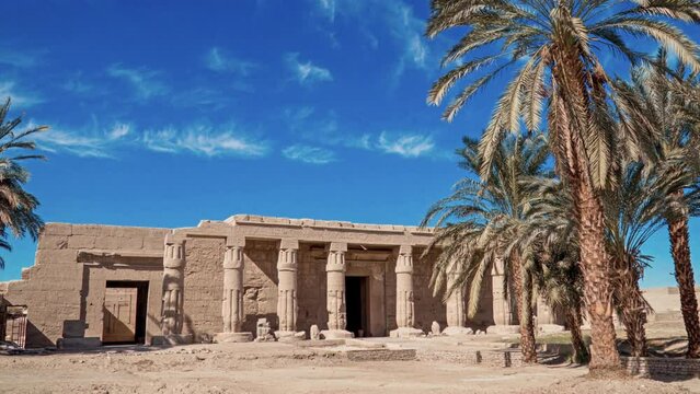 Temple of Seti I, Egypt.  It is located in the Theban Necropolis in Upper Egypt, across the River Nile from the modern city of Luxor (Thebes). The edifice is situated near the town of Qurna.