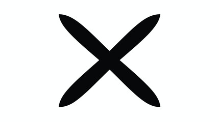 X mark icon symbol vector on white background. Edit - obrazy, fototapety, plakaty