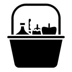 spring icons line, solid, and color