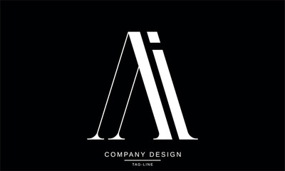 AI, IA Abstract Letters Logo Monogram Design Vector Symbol