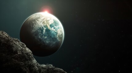 Exoplanet Kepler-186f Artistic Rendering