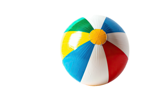 Beach ball isolated on transparent background 