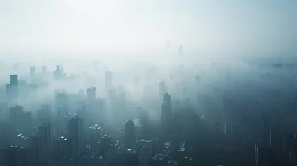 Fotobehang Smoggy Cityscape © Andreas