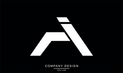 AI, IA Abstract Letters Logo Monogram Design Vector Initials