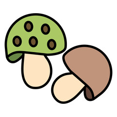 spring icons line, solid, and color