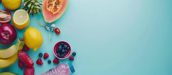 fruit food for diet and health isolate background - obrazy, fototapety, plakaty