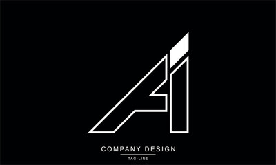 AI, IA Abstract Letters Logo Monogram Design Vector Symbol