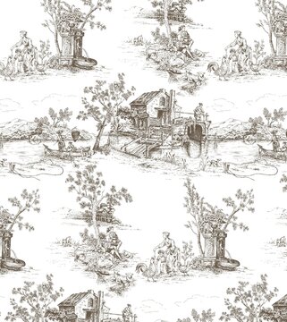dise&ntilde;os trabajados con efecto de toile de jouy