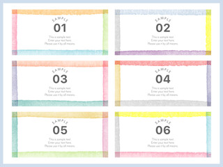 水彩のレクタングルフレーム