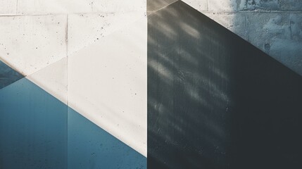 Geometric Abstract Background with Contrasting Textures and Shadows
