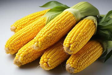 corn isolated on white background Generative AI