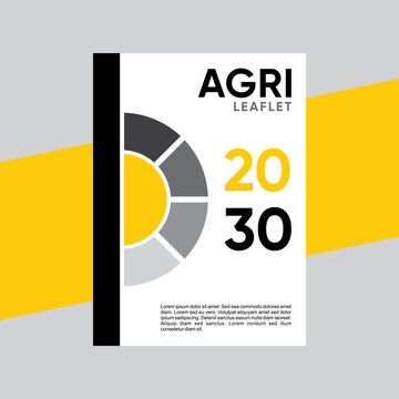 Yellow Black Leaflet Agriculture Profile title Pro Vector
